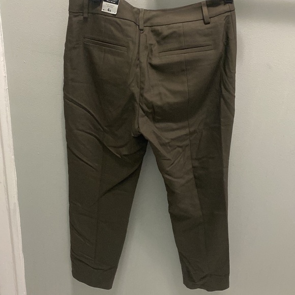 Size 4 petite olive green columnist ankle mid rise pants - Picture 5 of 7
